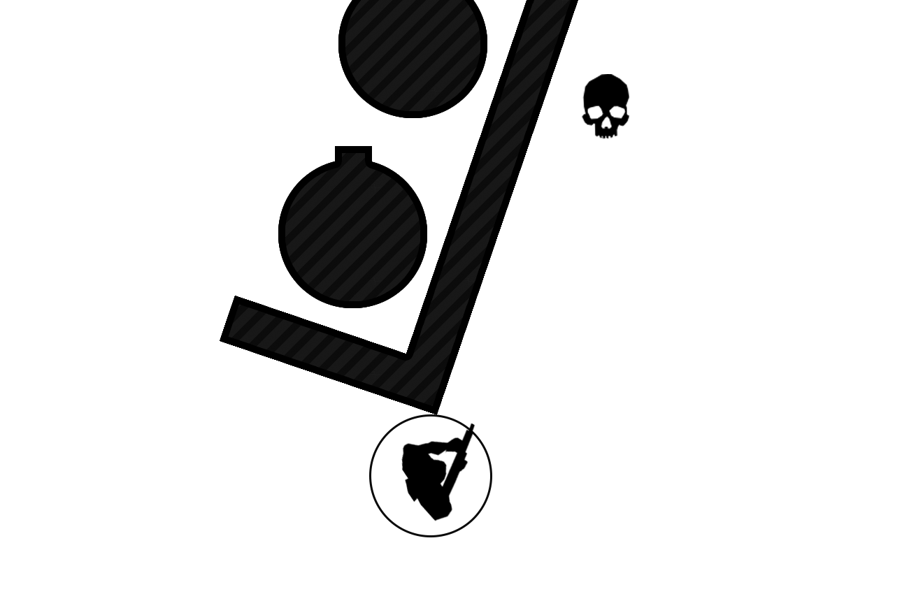 Top down view of activation end.